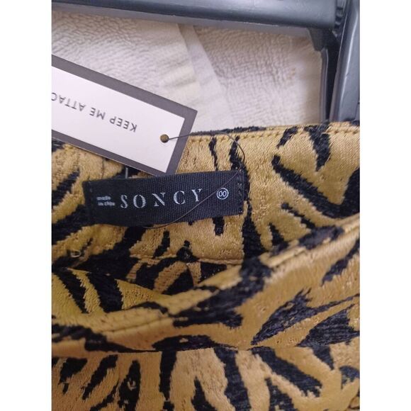 Soncy Skirt High Waist Mini Color Leopard Print Size 00=10 - Picture 2 of 3